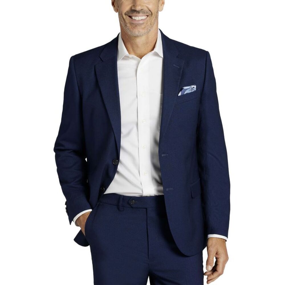 Nautica Mens Modern-Fit Birdseye Suit Jacket 38 Regular Blue - NWT $295